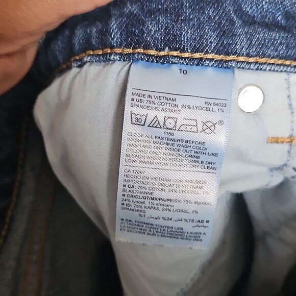 Dark Blue Distressed High-Rise Women's Jeans - Picture 11 of 16